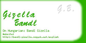 gizella bandl business card